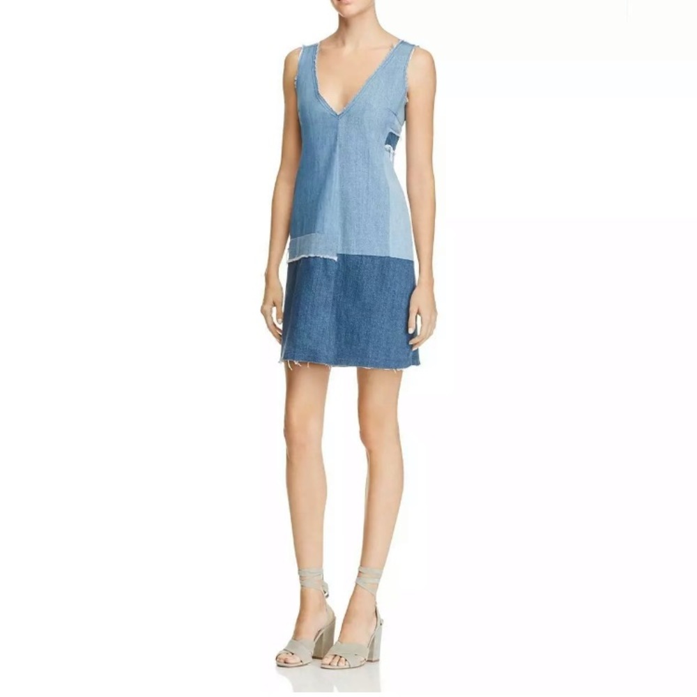 Paige Lucinda Blue Denim Dress Size L NWT